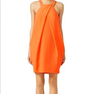 NEW Trina Turk Orange Origami Fold Dress